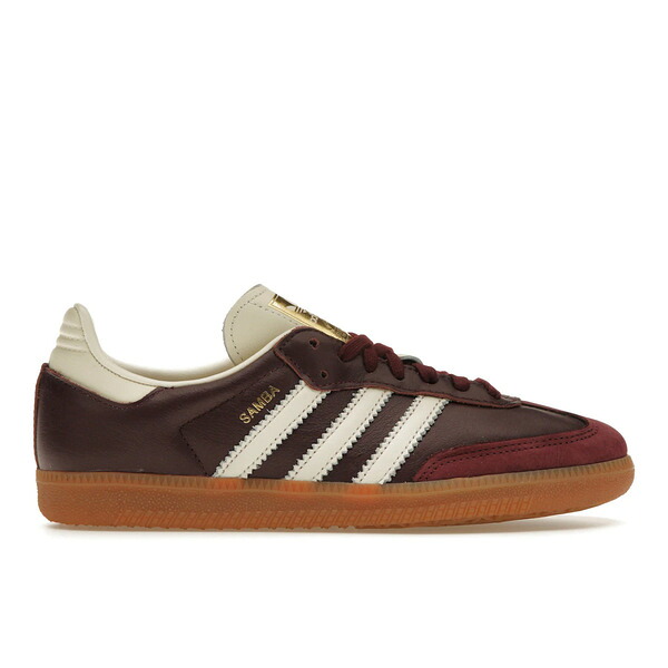 adidas アディダス レディース スニーカー 【adidas Samba OG Maroon Gold Metallic (Women's)】 サイズ US_W_10.5 Maroon/Cream White/Gold Metallic