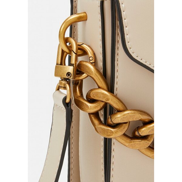 ゲス レディース ハンドバッグ TOP HANDLE beige FLAP Handbag バッグ ...
