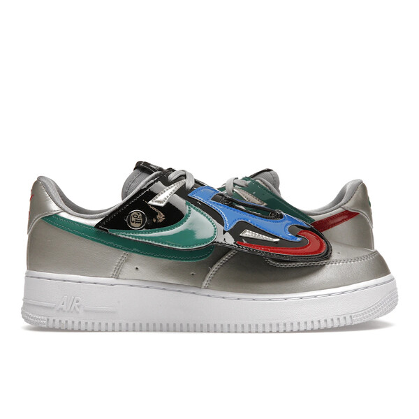 Nike ナイキ メンズ スニーカー 【Nike Air Force 1 Low Lucha Libre】 サイズ US_8.5(26.5cm) Metal Silver/Black/Gym Red/Green Noise|asty
