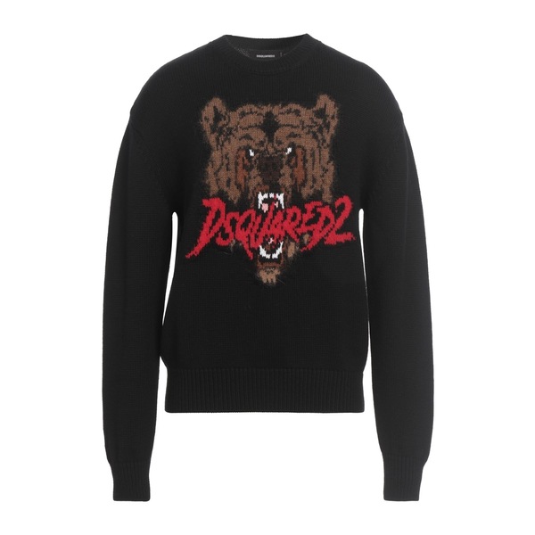 【貨物輸送無料】 ディースクエアード メンズ 編み物\u0026スウェーター アウター Sweaters Black