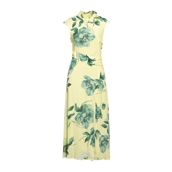 【送料無料】 ピンコ レディース ワンピース トップス Midi dresses Yellow