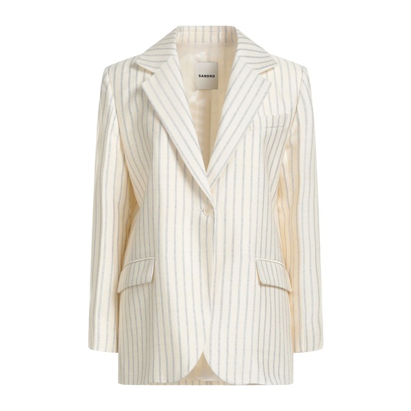 【送料無料】 サンドロ レディース ジャケット＆ブルゾン アウター Blazers White｜asty