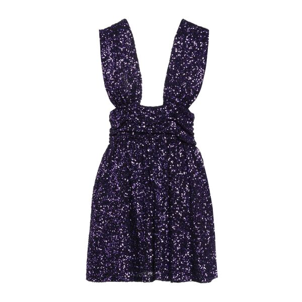 【送料無料】 アーメン レディース ワンピース トップス Mini dresses Purple