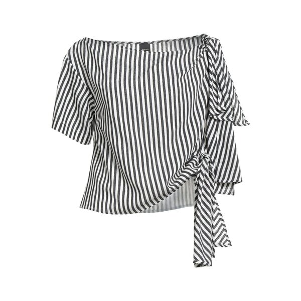 【送料無料】 ピンコ レディース Tシャツ トップス Tops Black|asty