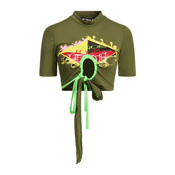 【送料無料】 オットリンガー レディース Tシャツ トップス T-shirts Green