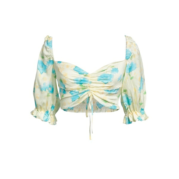 【送料無料】 ラ セメーヌ パリ レディース Tシャツ トップス Tops Yellow