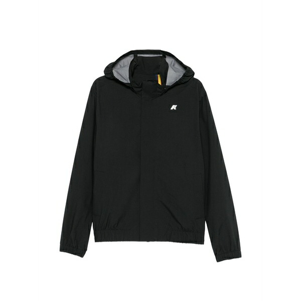 ケイウェイ メンズ ジャケット＆ブルゾン アウター Aurene logo-patch hooded jacket Black｜asty