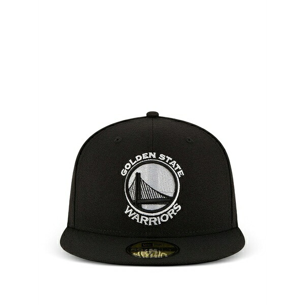 ニューエラ メンズ 帽子 アクセサリー Golden state warriors 59fifty embroidered-logo cap Black｜asty