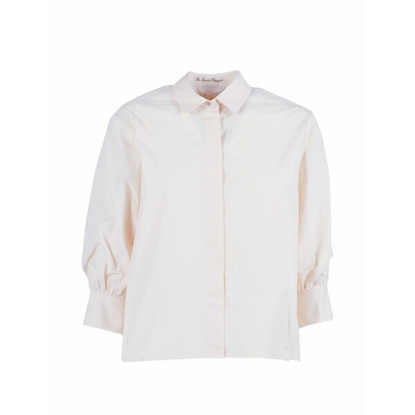 サルテペッテゴーレ レディース シャツ トップス Floral-print puff-sleeve shirt Pink｜asty