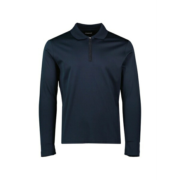 パルジレリ メンズ ポロシャツ トップス Zip long-sleeved polo shirt Blue｜asty 67,540円