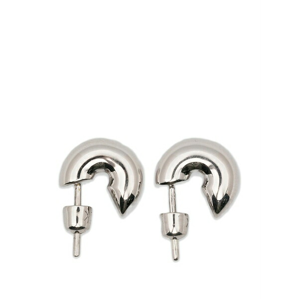 マリア ブラック メンズ ピアス・イヤリング アクセサリー Prima small hoop earrings Silver|asty