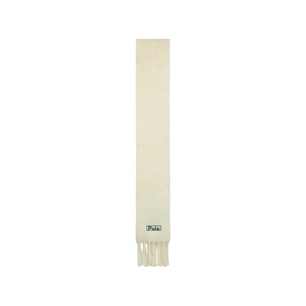 ラルフローレン レディース マフラー・ストール・スカーフ アクセサリー Logo-embroidered fringed scarf White｜asty