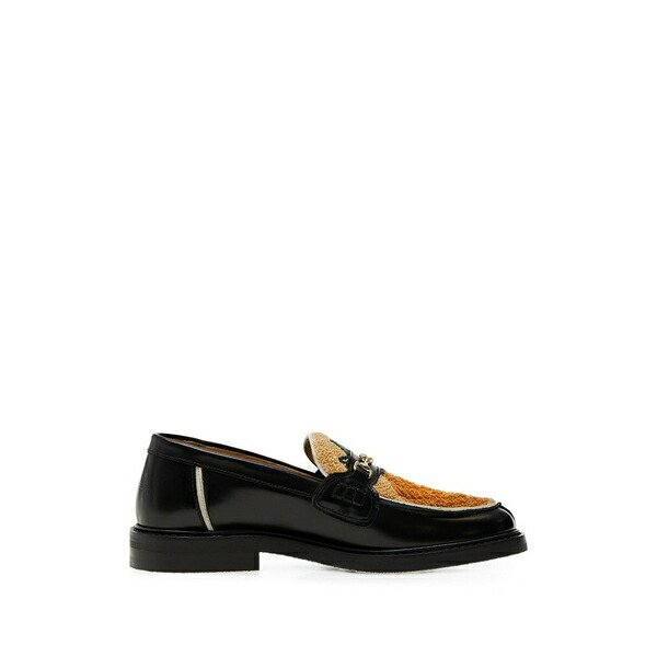 フィリングピース メンズ スリッポン・ローファー シューズ Ananas horsebit loafers Black｜asty