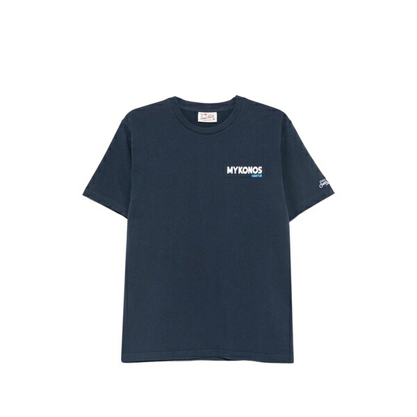 エムシーツーセイントバース メンズ Tシャツ トップス Portland mykonos-print t-shirt Blue｜asty