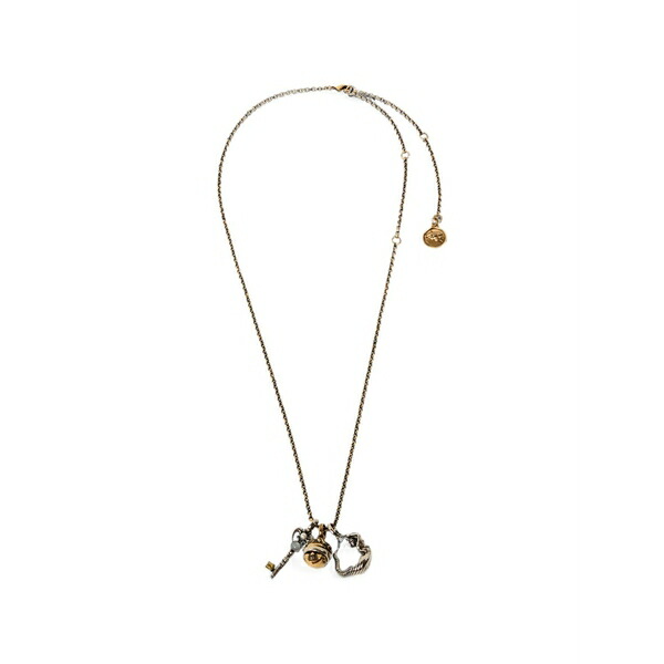 エトロ レディース ネックレス・チョーカー・ペンダントトップ アクセサリー Three-charm necklace Gold|asty