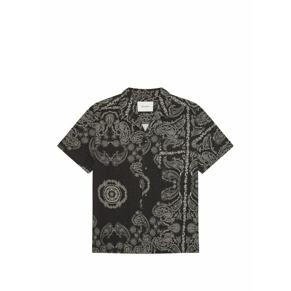 レ ドゥ メンズ シャツ トップス Paisley-print short-sleeve shirt Black|asty