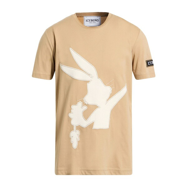 【送料無料】 アイスバーグ メンズ Tシャツ トップス T-shirts Beige