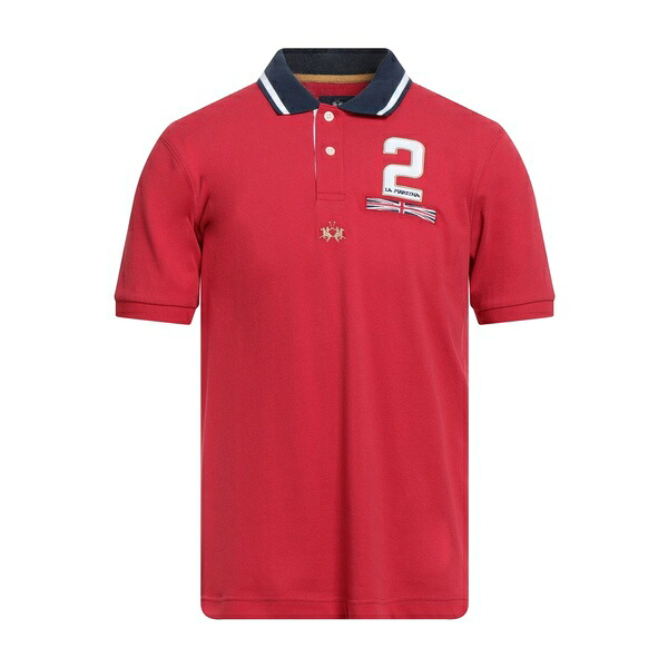 【送料無料】 ラ マルティーナ メンズ Tシャツ トップス Polo shirts Red|asty