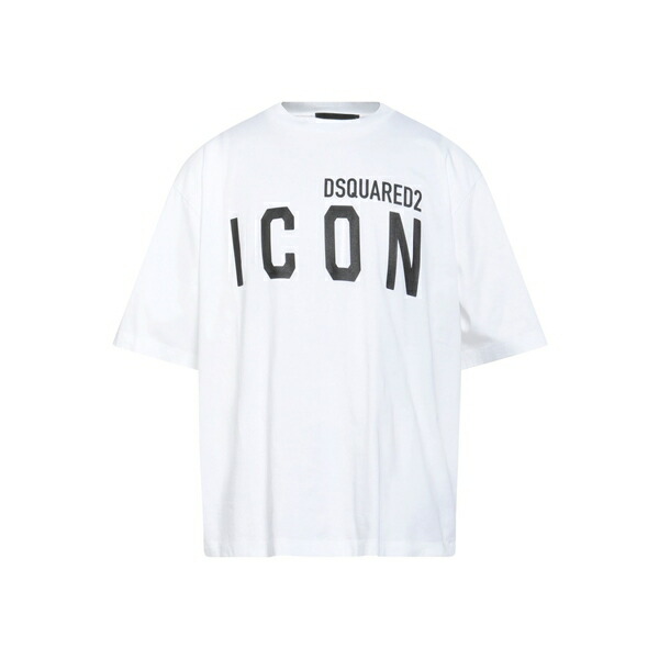 【送料無料】 ディースクエアード メンズ Tシャツ トップス T-shirts White
