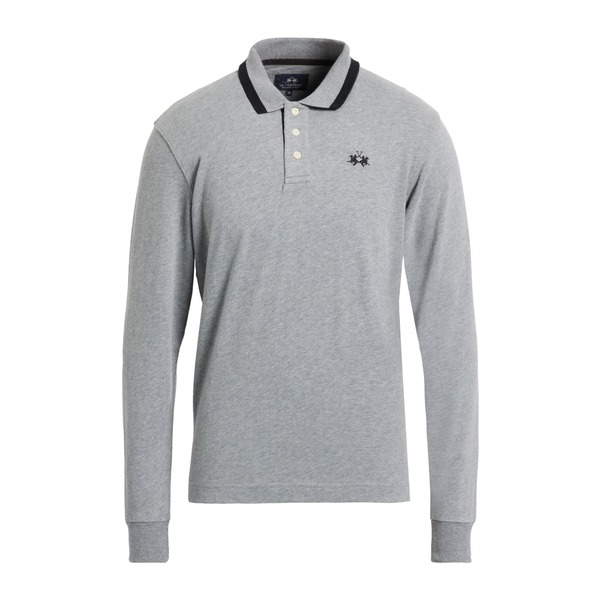 【送料無料】 ラ マルティーナ メンズ Tシャツ トップス Polo shirts Grey