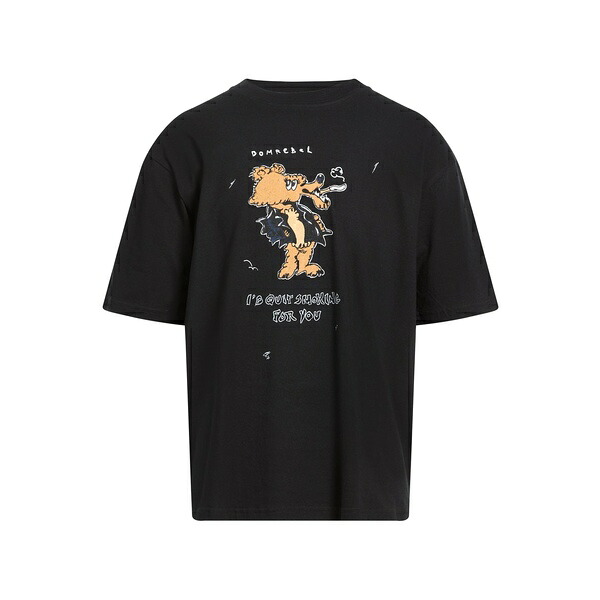 【送料無料】 ドムレベル メンズ Tシャツ トップス T-shirts Black｜asty