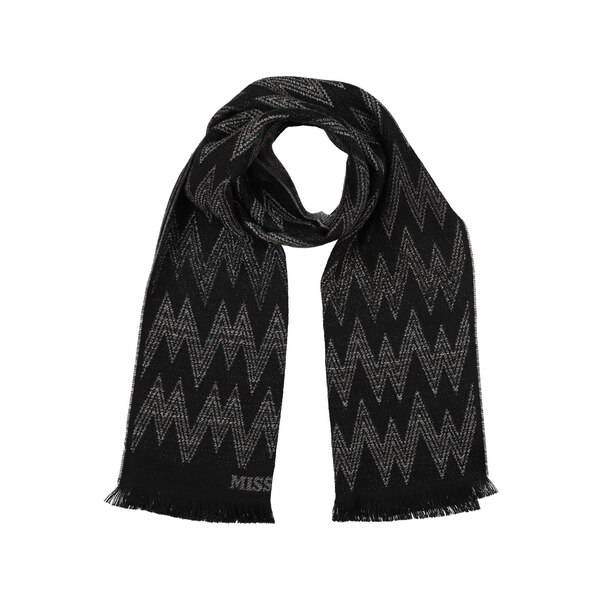 【送料無料】 ミッソーニ メンズ マフラー・ストール・スカーフ アクセサリー Scarves Black|asty