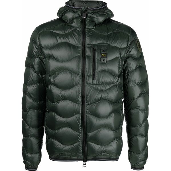 ブラウアー メンズ ジャケット&ブルゾン アウター Feather-down quilted jacket Green|asty