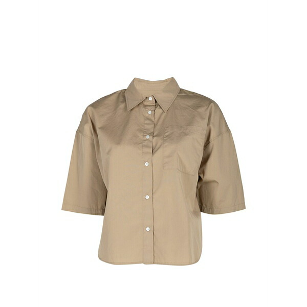 シチズンズ オブ ヒューマニティ レディース シャツ トップス Frances cropped cape shirt Neutrals｜asty