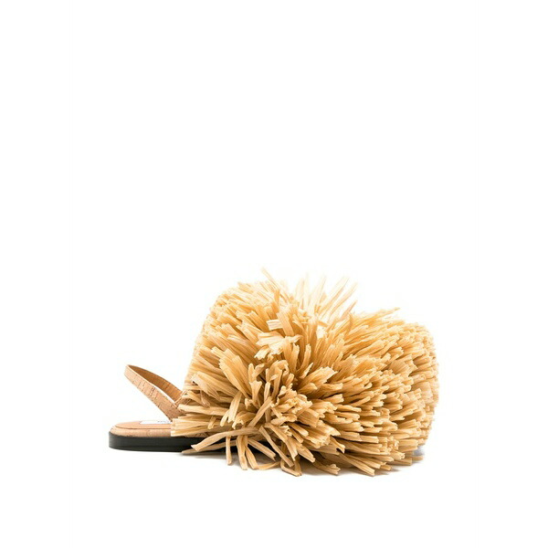 モスキーノ レディース サンダル シューズ Pompom slingback sandals Neutrals|asty