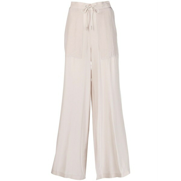 ファビアナ フィリッピ レディース カジュアルパンツ ボトムス Drawstring-waist straight-leg trousers Neutrals|asty