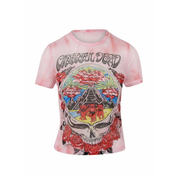 アリス アンド オリビア レディース Tシャツ トップス Tess tee a+o x grateful dead tie-dye t-shirt Pink|asty