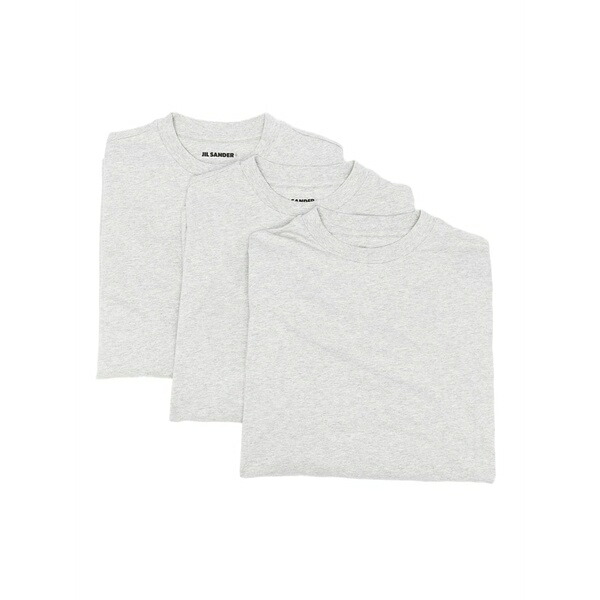 ジル・サンダー メンズ Tシャツ トップス Long-sleeve t-shirt pack (pack of three) Grey｜asty