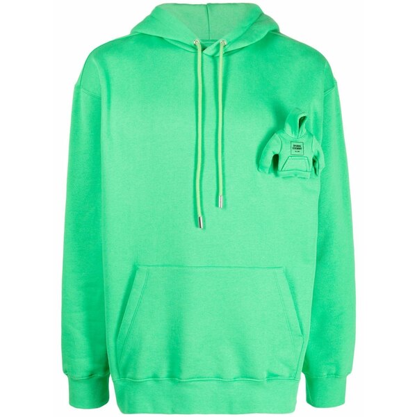 オープニングセレモニー メンズ パーカー・スウェットシャツ アウター Box-logo hoodie Green|asty