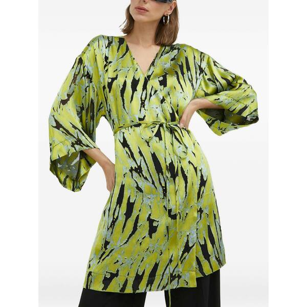 ゲタス レディース ワンピース トップス Tie-waist printed dress Green｜asty 58,190円