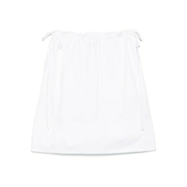 トーテム レディース スカート ボトムス Drawstring-waist skirt White｜asty