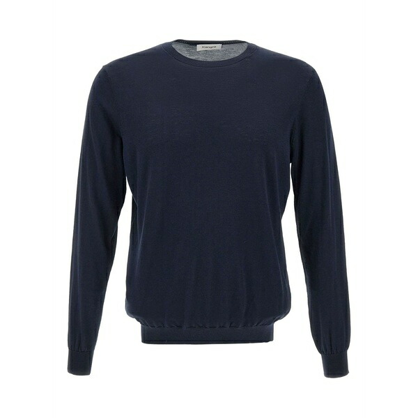 カングラ メンズ ニット&セーター アウター Long-sleeve crew-neck sweater Blue｜asty