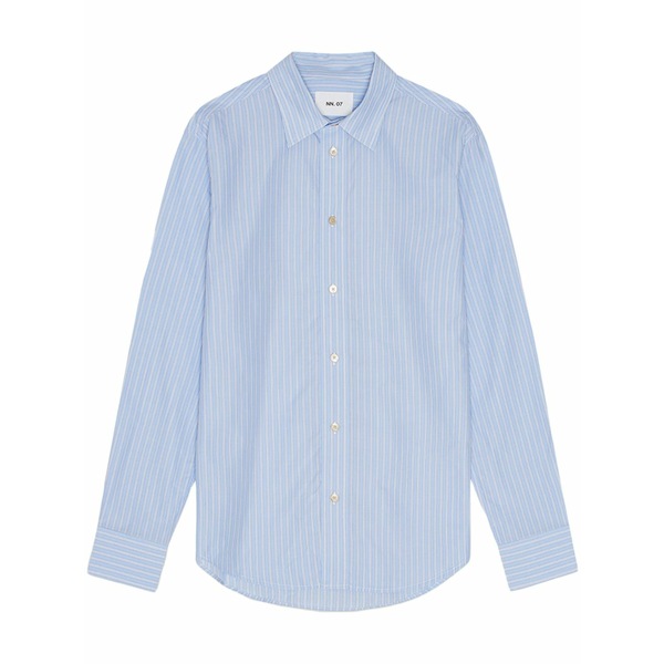 エヌエヌ77 メンズ プルオーバー トップス Striped long-sleeves shirt Blue