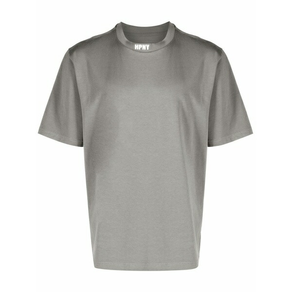 戸呂 プレストン メンズ ティーシャツ トップス Logo-patch crew neck t-shirt Grey トップス-Tシャツ・カットソー-メンズファッション