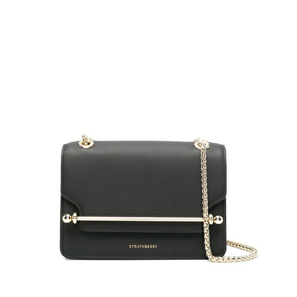 ストラスベリー レディース ショルダーバッグ 御徒面子 Mini east/west cross body bag Black