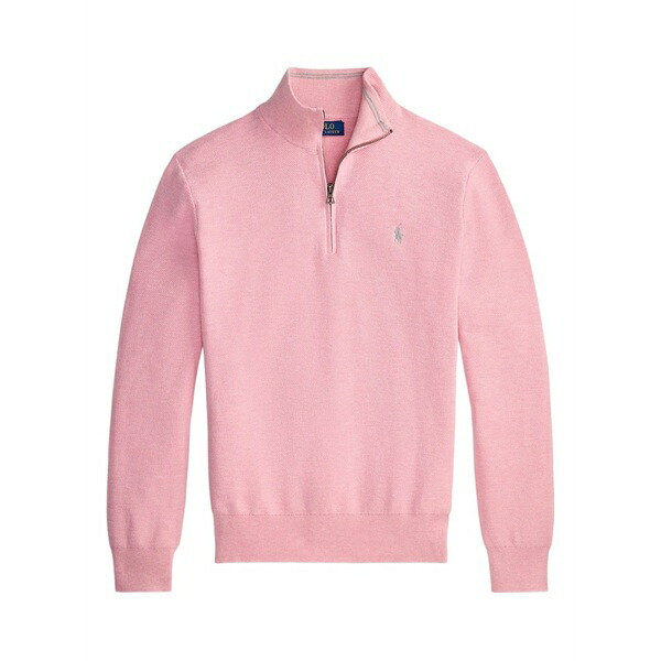 ラルフローレン メンズ パーカー・スウェットシャツ アウター Knit quarter-zip sweatshirt Pink パーカー-メンズファッション-トップス