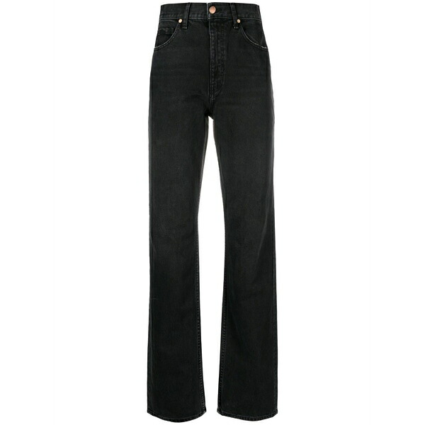 ウラ・ジョンソン レディース デニムパンツ ボトムス Agnes high-waisted jeans Black｜asty