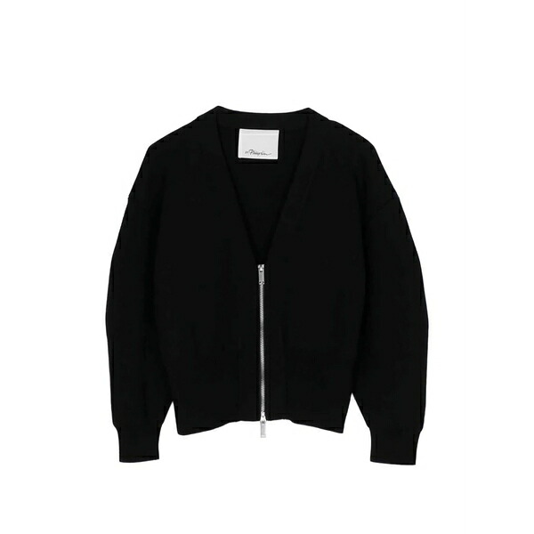 スリーワンフィリップリム レディース 編み物\u0026スウェーター アウター V-neck zip-up cardigan Black