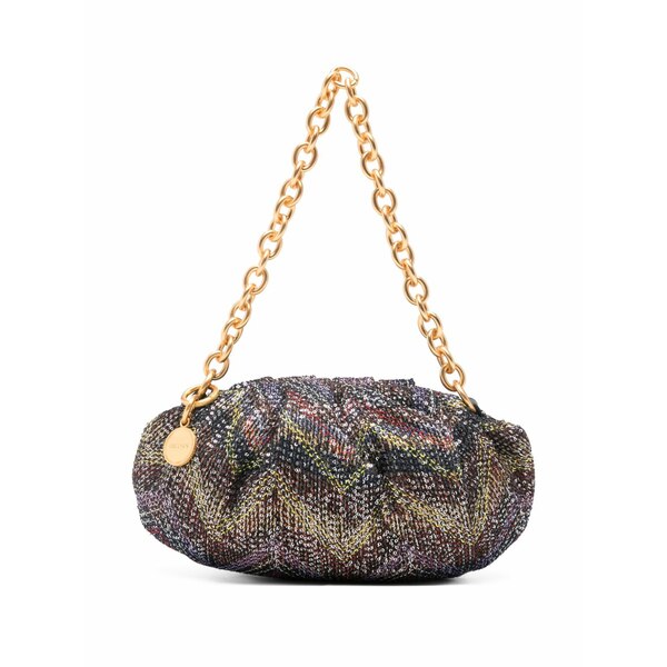 ミッソーニ レディース ショルダーバッグ 御徒面子 Zigzag-pattern shoulder bag Black