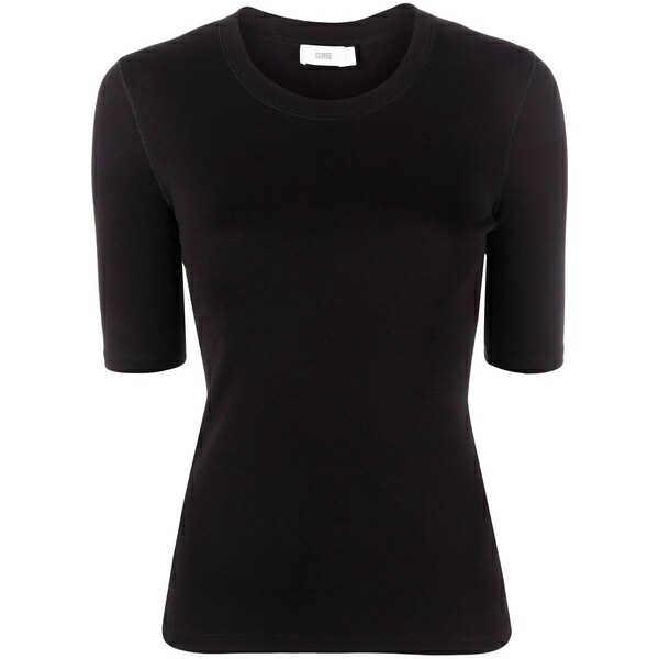 クローズド レディース Tシャツ トップス Short-sleeve slim t-shirt Black｜asty