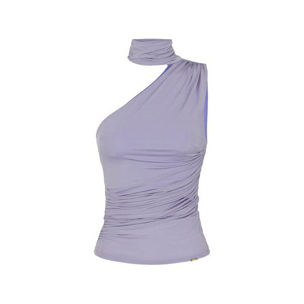 エリザベスフランキ レディース シャツ トップス Draped blouse Purple｜asty