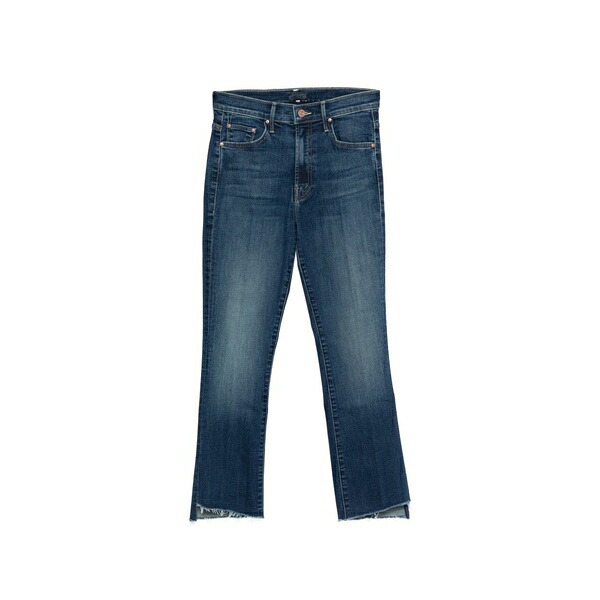 マザー レディース デニムパンツ ボトムス The insider crop step fray frayed-hem jeans Blue｜asty