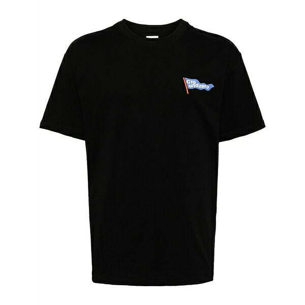 グラウンド ゼロ メンズ Tシャツ トップス Logo-print cotton t-shirt Black