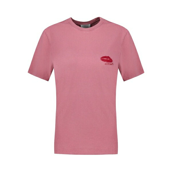 イザ呼びりん マラン レディース プルオーバー トップス Zewel embroidered t-shirt Pink