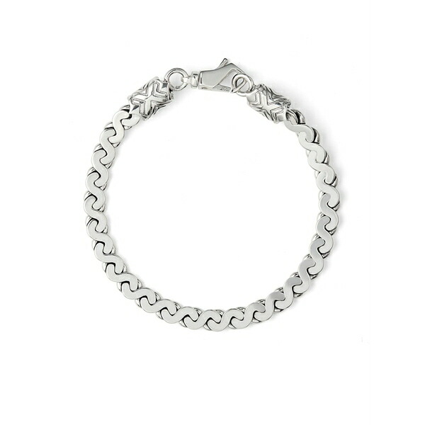 エマニュエレ ビコッキ メンズ ブレスレット・バングル・アンクレット 付属物 Infinity loop bracelet Silver
