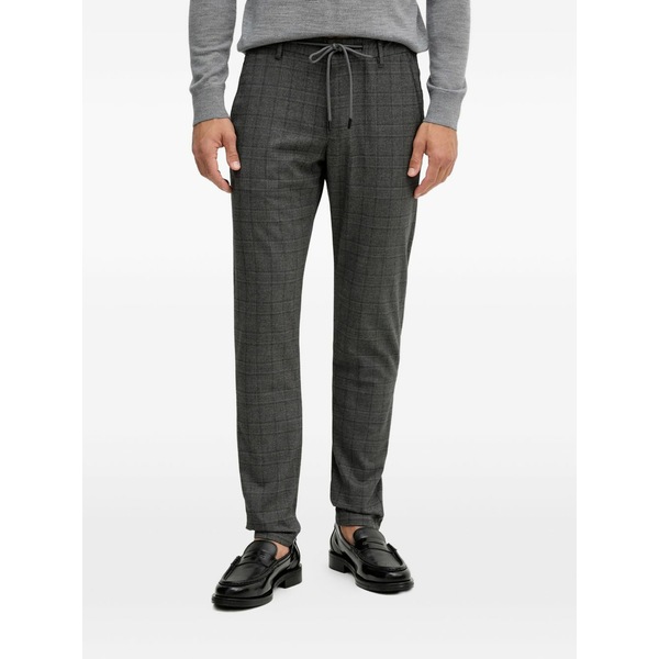 ジョープ メンズ カジュアルパンツ ボトムス Check drawstring trousers Grey